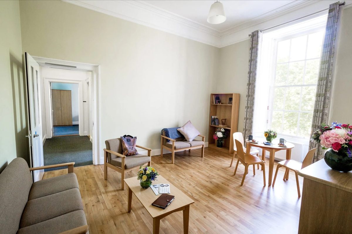 living room in a family apartment at trinity college dublin