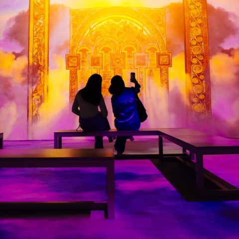 visitors in book of kells 360 experience
