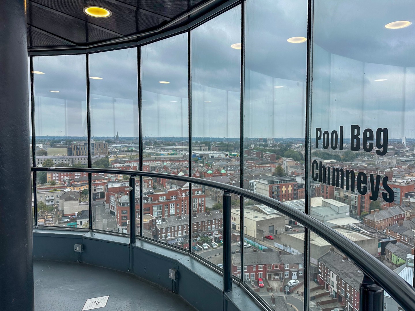 View from Smithfield Tower, overlooking the city of Dublin