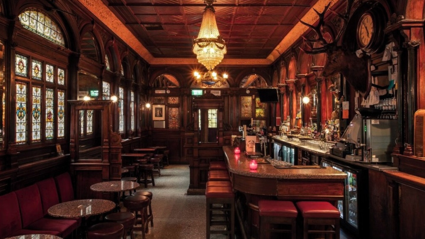 Inside The Stag's Head pub in Dublin
