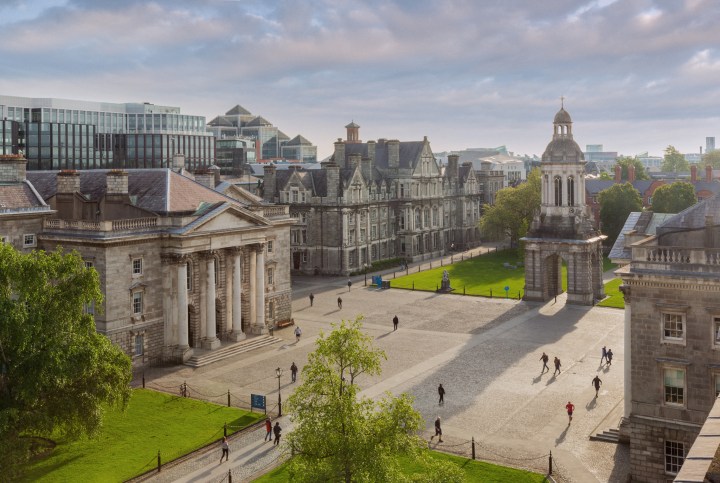 Aerial view of Front Square, Trinity College