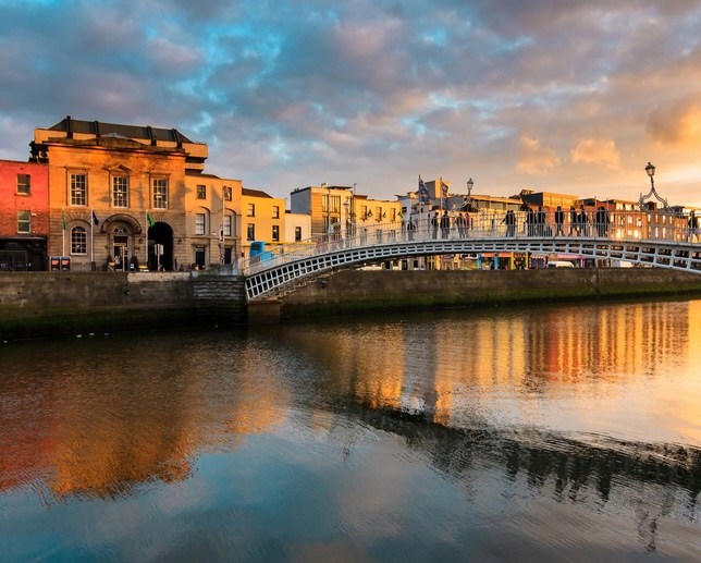 Image of Ha’penney Bridge Dublin, Ireland.