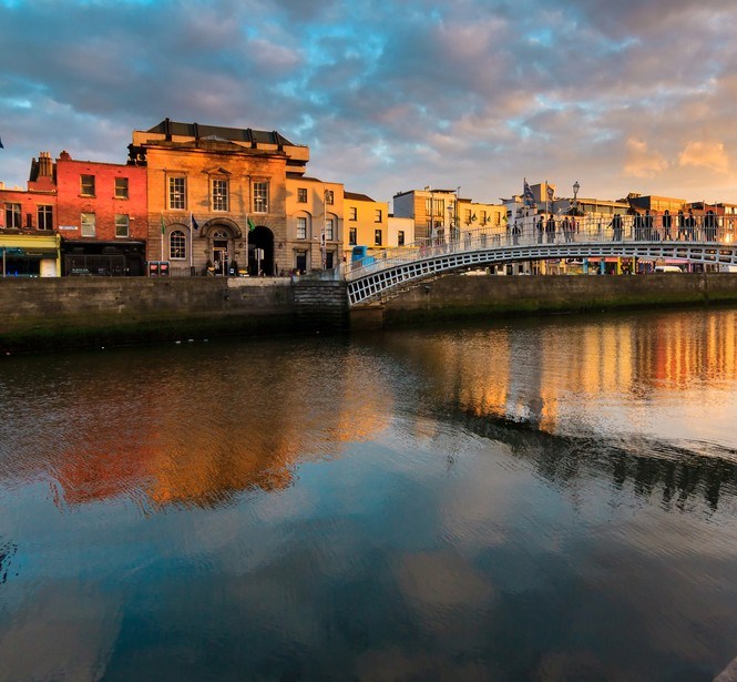 Image of Ha’penney Bridge Dublin, Ireland.